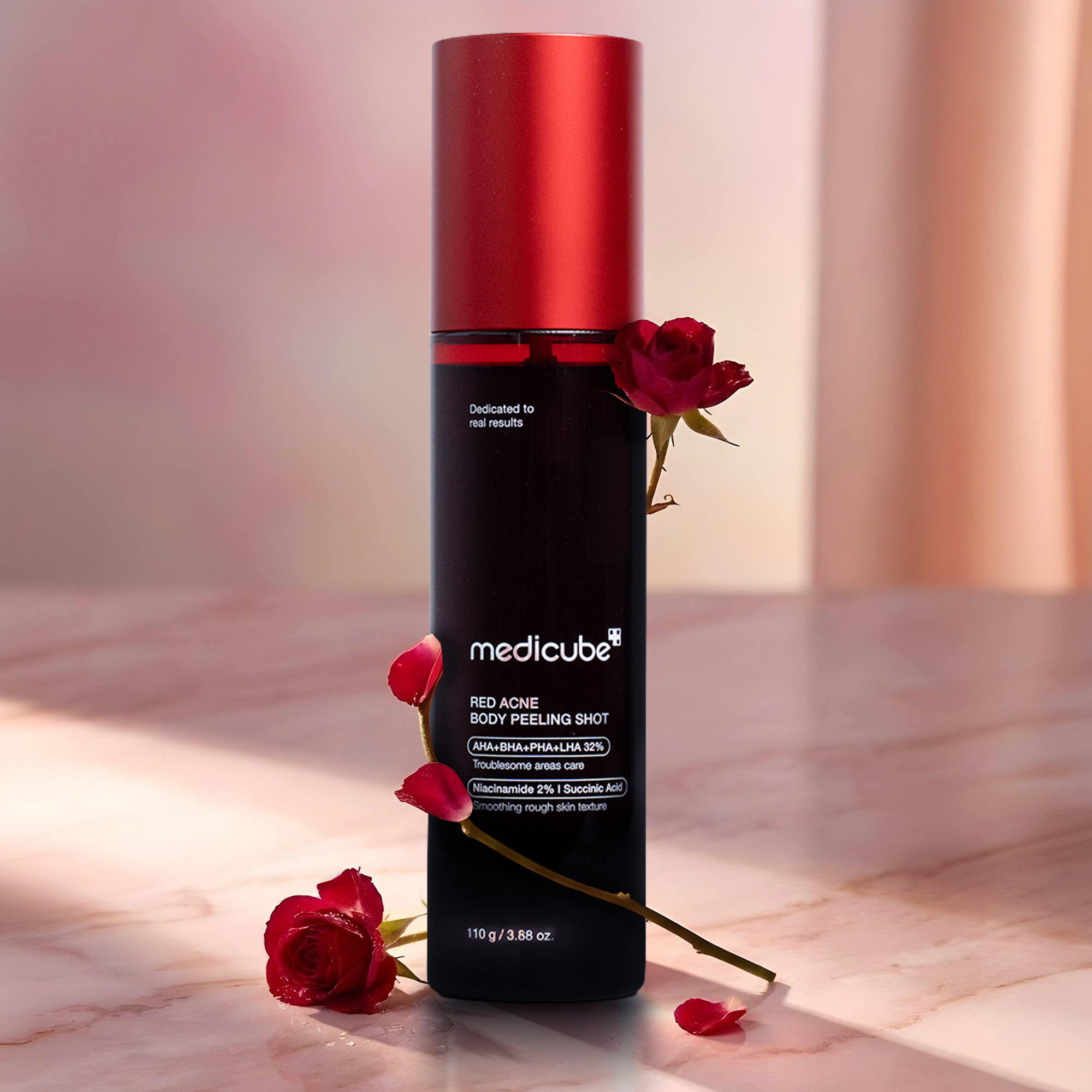 red-acne-body-peeling-shot-110g MEDICUBE RED ACNE BODY PEELING SHOT-110GM - Image 1