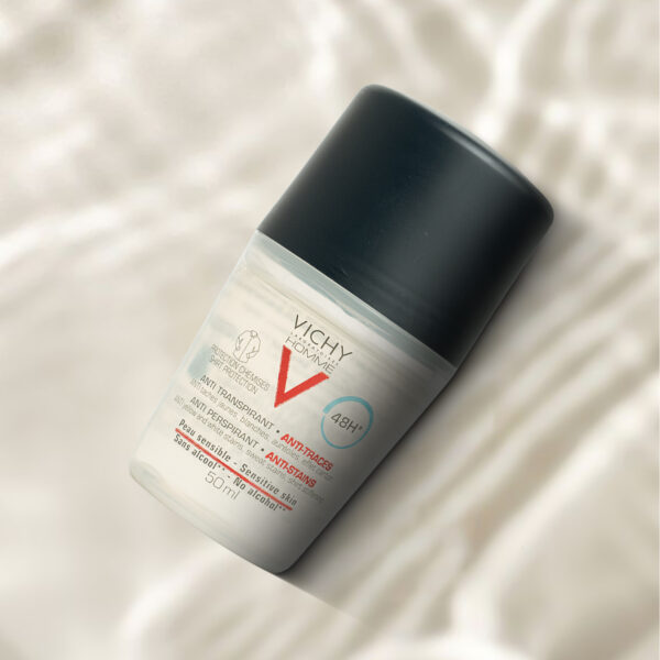VICHY HOMME 48H ANTIPERSPIRANT DEODORANT ANTI-MARK ROLL-ON 50ML