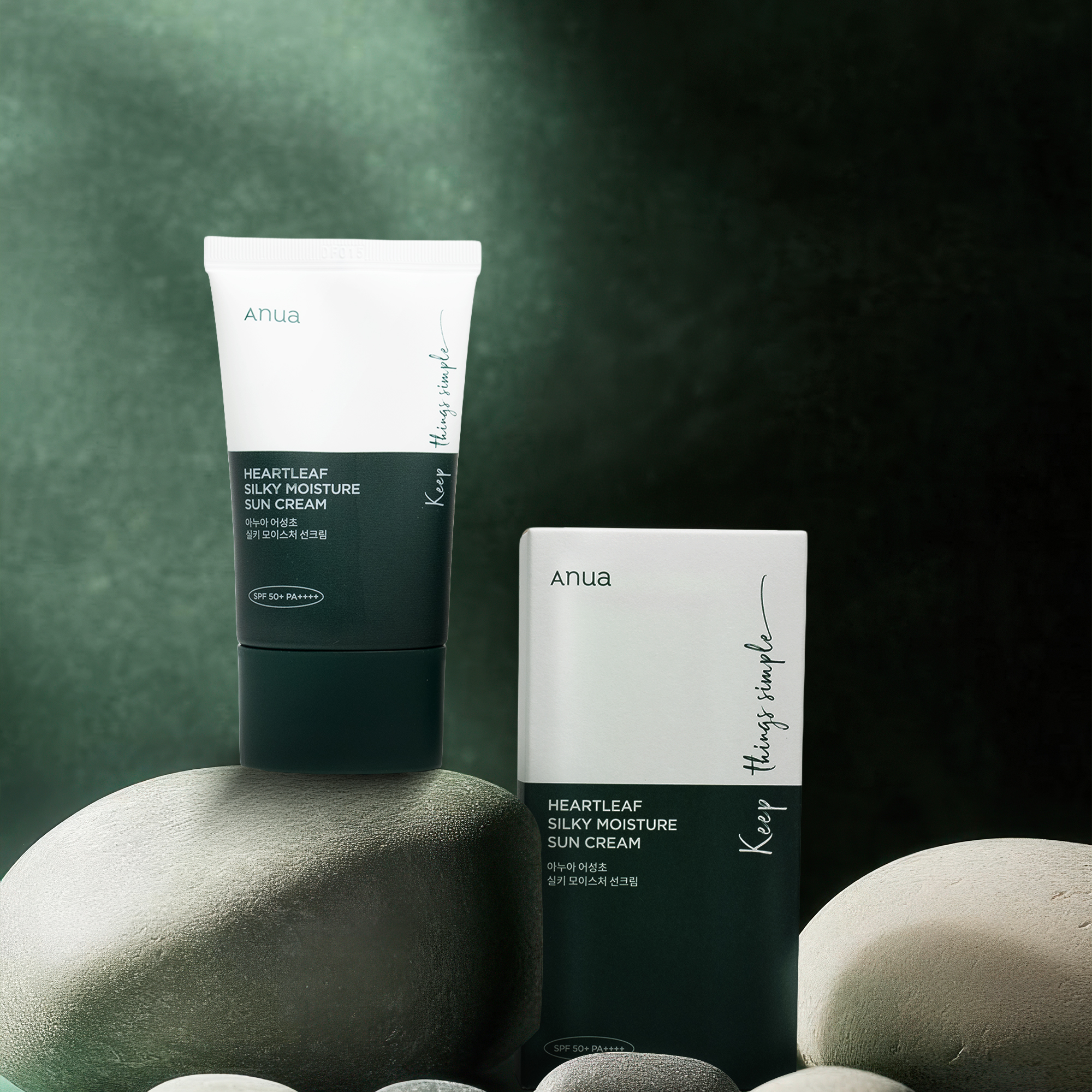 heartleaf-silky-moisture-sun-cream-2 ANUA HEARTLEAF SILKY MOISTURE SUN CREAM SPF50 +PA++-50ML - Image 1