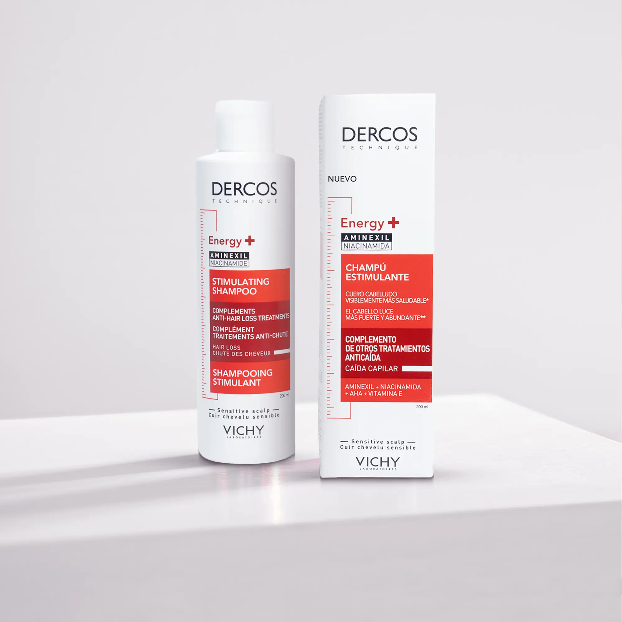 stimulating-shampoo-energy+ VICHY DERCOS SHAMPOO-200ML(AMINEXIL NIACINAMIDE) - Image 1