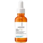 La Roche-Posay Pure Vitamin C12 Serum bottle with dropper, brightening anti-wrinkle face serum for sensitive skin